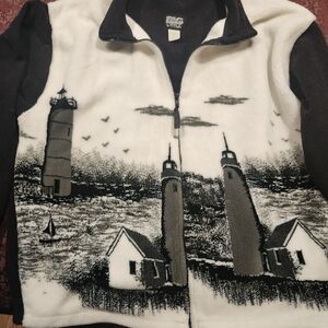 Women's Fleece zip up jacket & Scarf